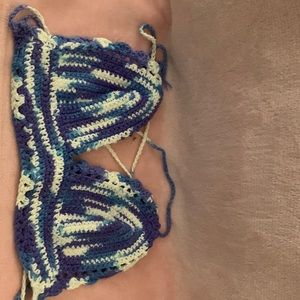 hand made crochet crop bralet style